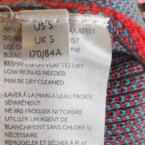 BDG Urban Outfitters Sky High Cropped Sweater Retro Rainbow Mock Neck Sz SM - Picture 6 of 12